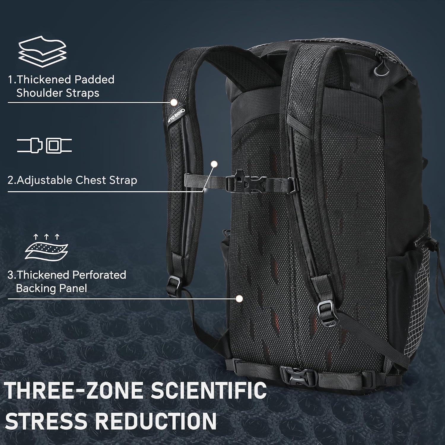 N NEVO RHINO 16L Hiking Backpack, Lightweight Daypack for Men Women