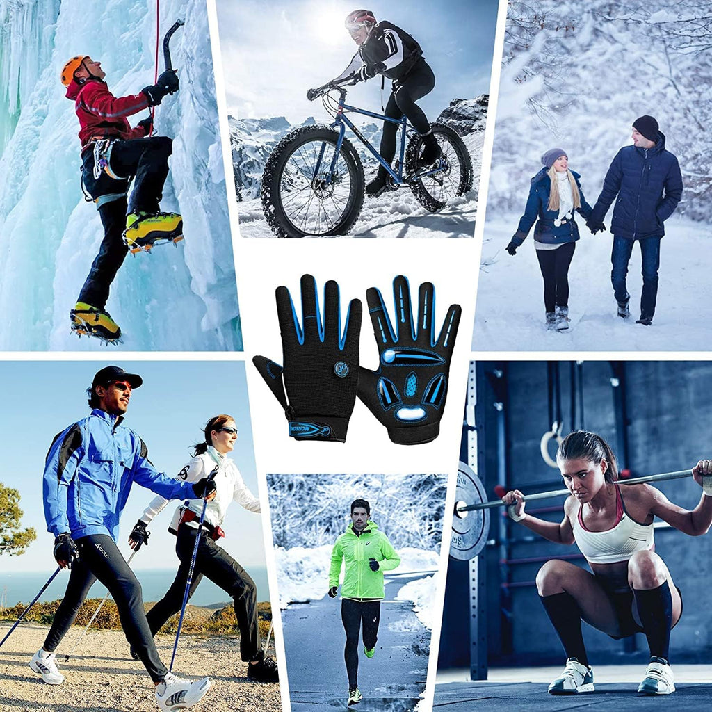 Cycling Gloves Men Women,Touchscreen Full Finger Mountain Bike Gloves