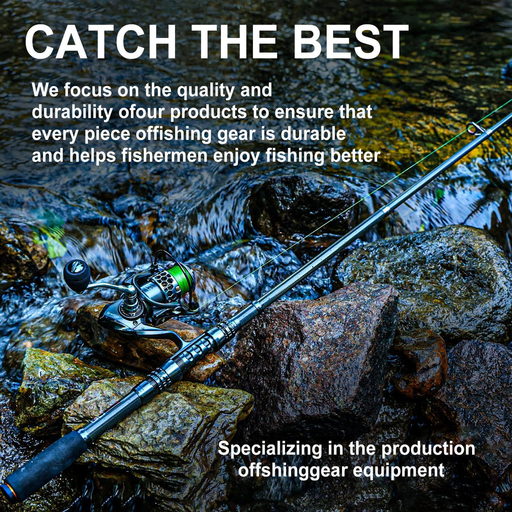 Sougayilang Fishing Rod Reel Combo with Telescopic Fishing Pole Spinning Reel Carrier Bag for Travel Saltwater Freshwater Fishing