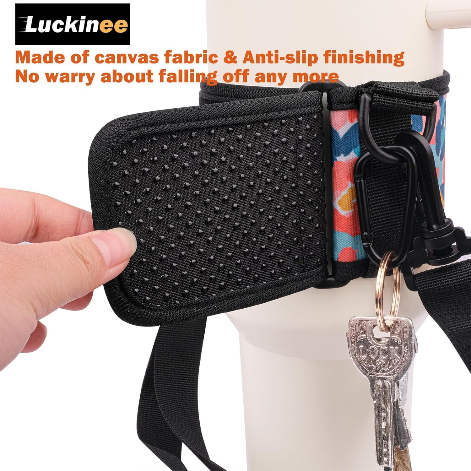 LUCKINEE Tumbler Holder with Strap Water Bottle Strap for Stanley Cup