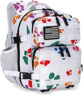9L Mini Tactical Backpack for Men and Women, Tactical Backpack Small for Hiking, Small Tactical Bag (Colorful Cat's Paw)