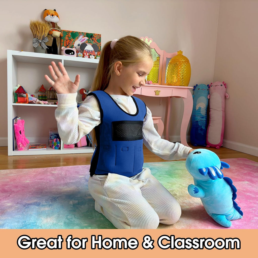Weighted Vest for Kids with Sensory Needs(Small, Ages 2-4) - Compression Vest for Children with Autism, SDP, ADHD, ADD, Sensory Overload - Kids Weighted Vest Includes 2lbs Adjustable Weights
