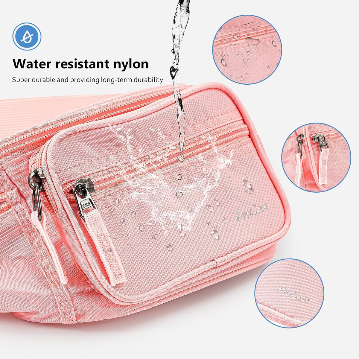 ProCase Fanny Pack Waist Packs for Men Women, Waist Bag Hip Pack for Travel Hiking Running Outdoor Sports