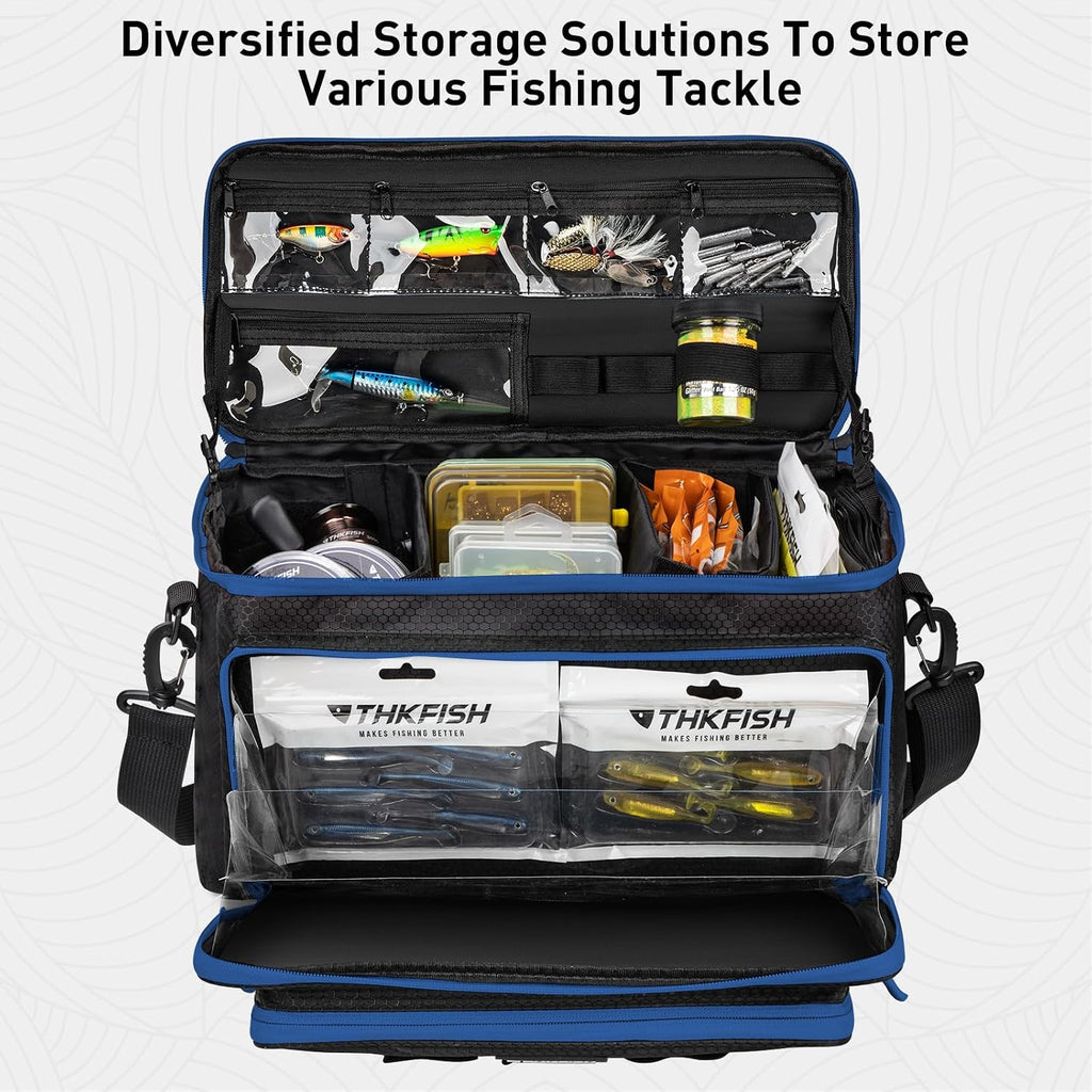 THKFISH Fishing Bag for Soft Plastic Bait Storage With 20PCS Bait Bags
