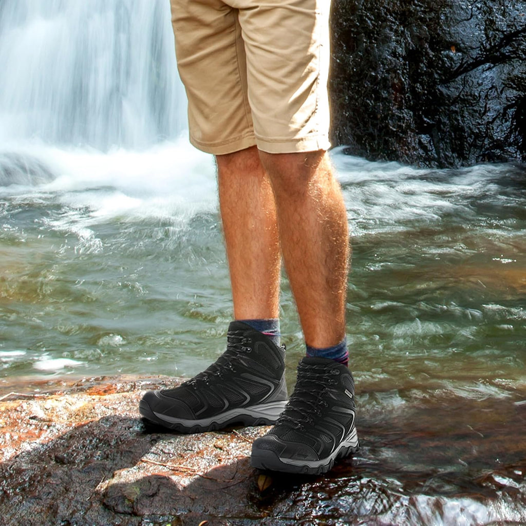 NORTIV 8 Men's Ankle High Waterproof Hiking Boots