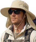 Sun Hats for Men Wide Brim Bucket Hat with Neck Flap for Fishing & Hiking Mens Sun Hat for UV Protection