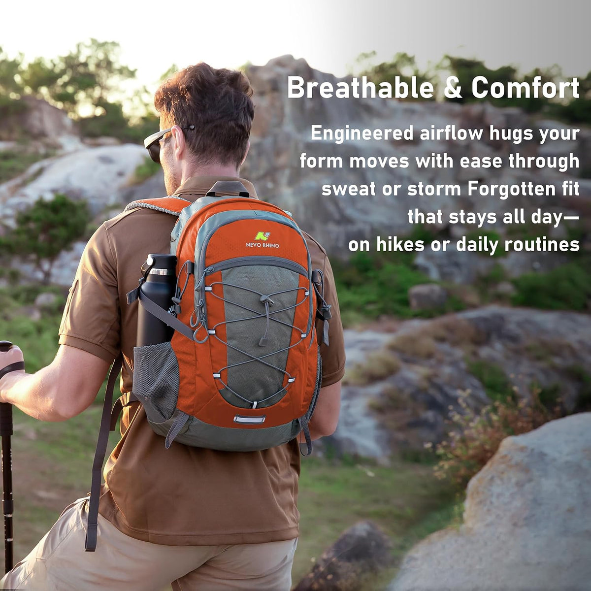 N NEVO RHINO Hiking Backpack,20L Waterproof Hiking Outdoor Daypack