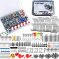 TOPFORT 187/343pcs Fishing Accessories Kit, Organized Fishing Tackle Box with Tackle Included, Fishing Hooks, Fishing Weights Sinkers, Fishing Gear and Equipment, Fishing Gift for Men
