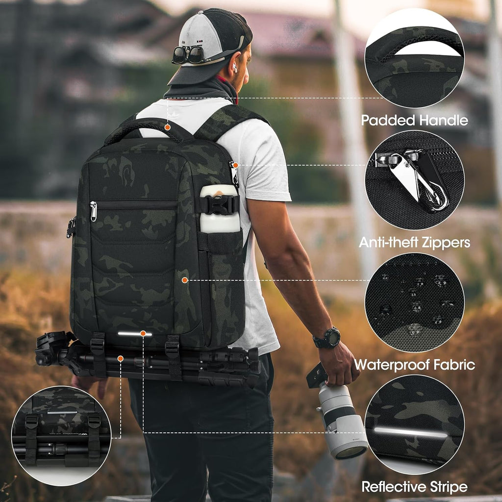 SDYSM Camera Bag Backpack Professional for DSLR SLR Mirrorless Camera