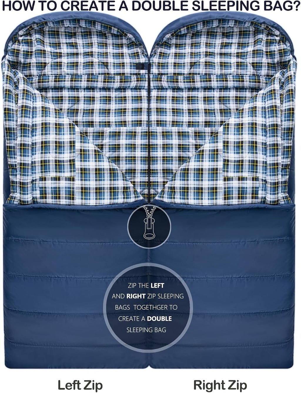 HiZYNICE Sleeping Bags for Adults XXL Cold Weather