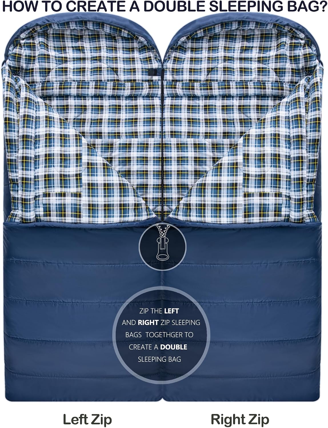 HiZYNICE Sleeping Bags for Adults XXL Cold Weather