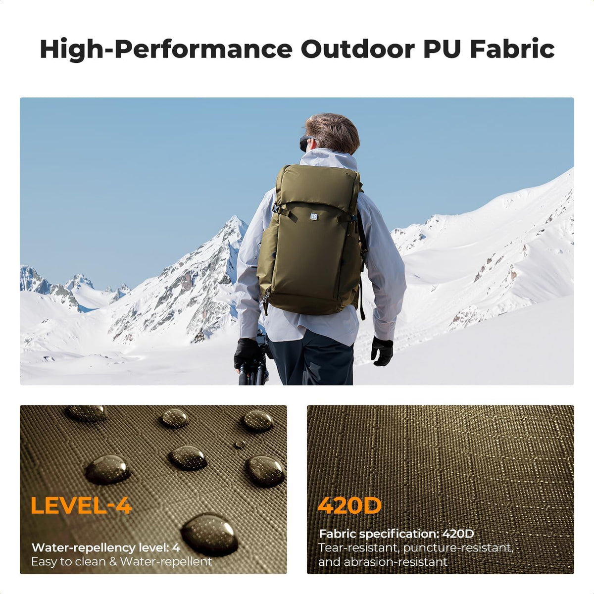 K&F CONCEPT Camera Backpack, 30L Large Capacity Camera Bag