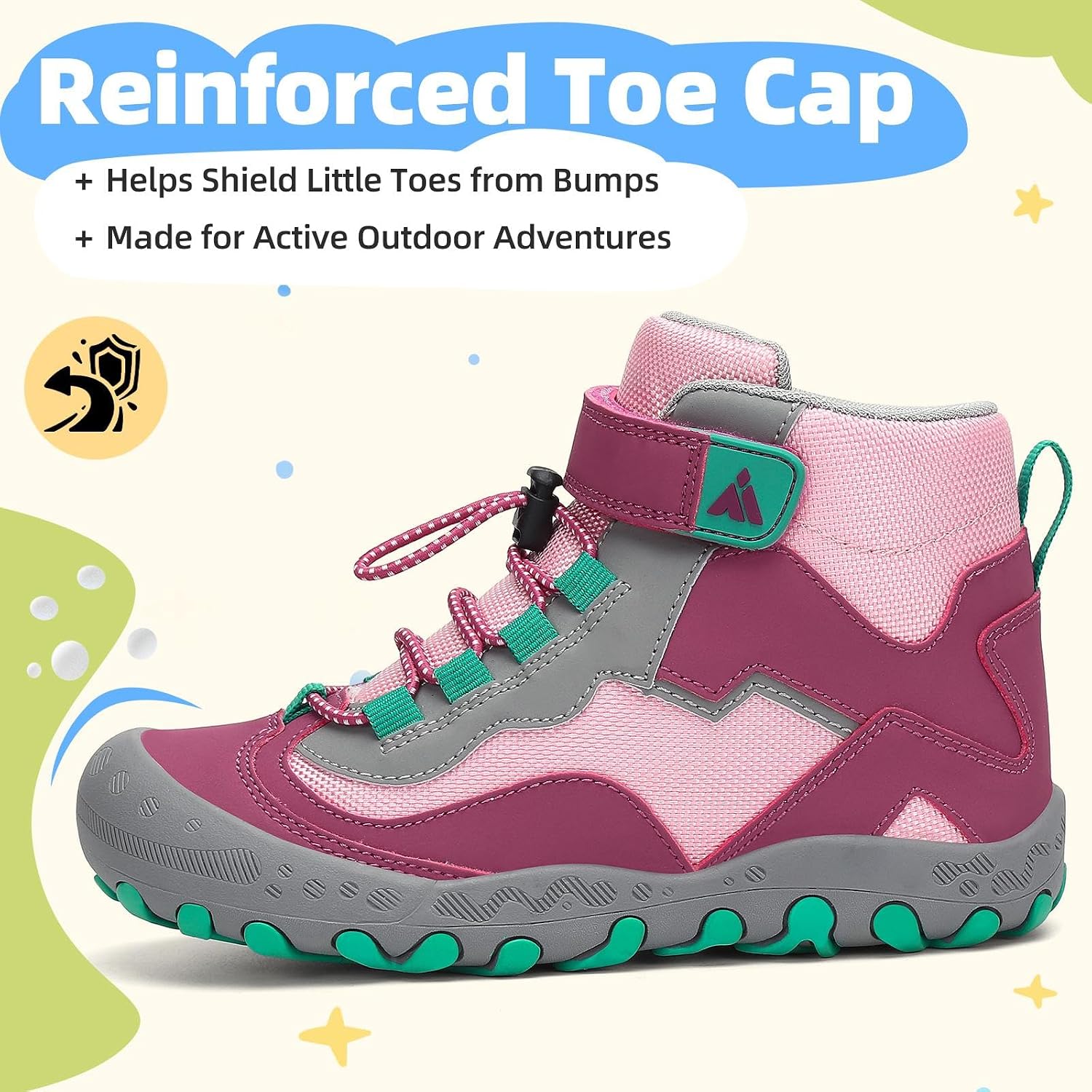 Mishansha Kids Hiking Boots for Boys Girls Water-Resistant Non-Slip