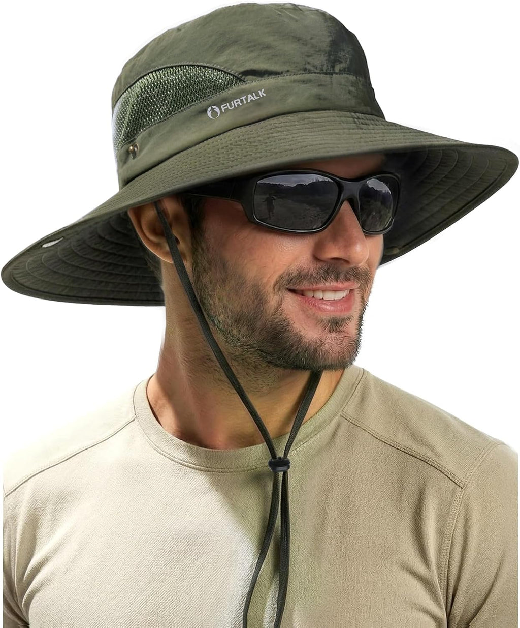 FURTALK Mens Bucket Sun Hat UPF Protection Wide Brim Breathable Fishing Hat