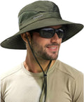 FURTALK Mens Bucket Sun Hat UPF Protection Wide Brim Breathable Fishing Hat