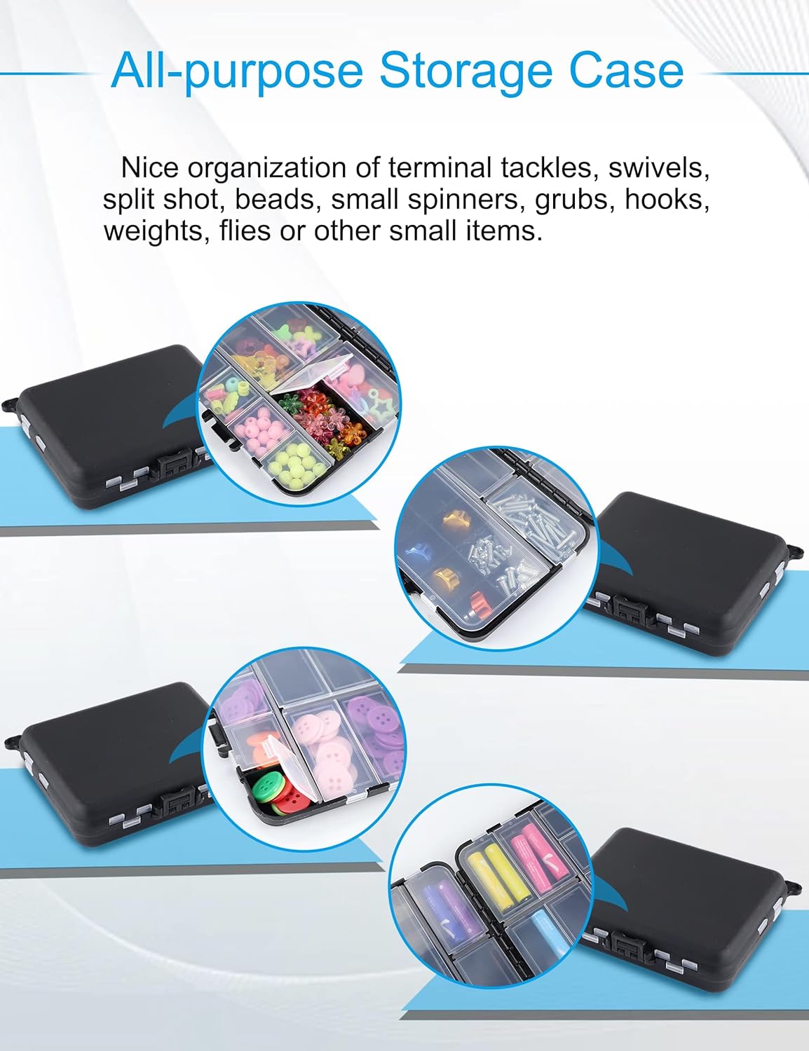 Hlotmeky Small Tackle Box Organizer 4 Pack Mini Tackle Boxes Plastic Fishing Organizer Tackle Storage Containers Kayak Fly Boxes