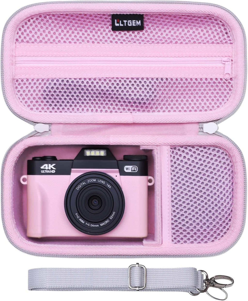 4K Digital Camera Case for Duluvulu/W & O/Gavonde/VJIANGER/FACLAM Pink