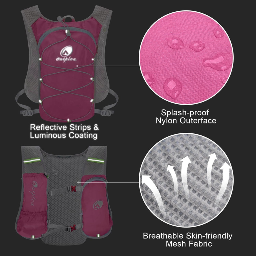 Ouplea Small Running Hydration Backpack Hydro Vest with 2L Water Bladder