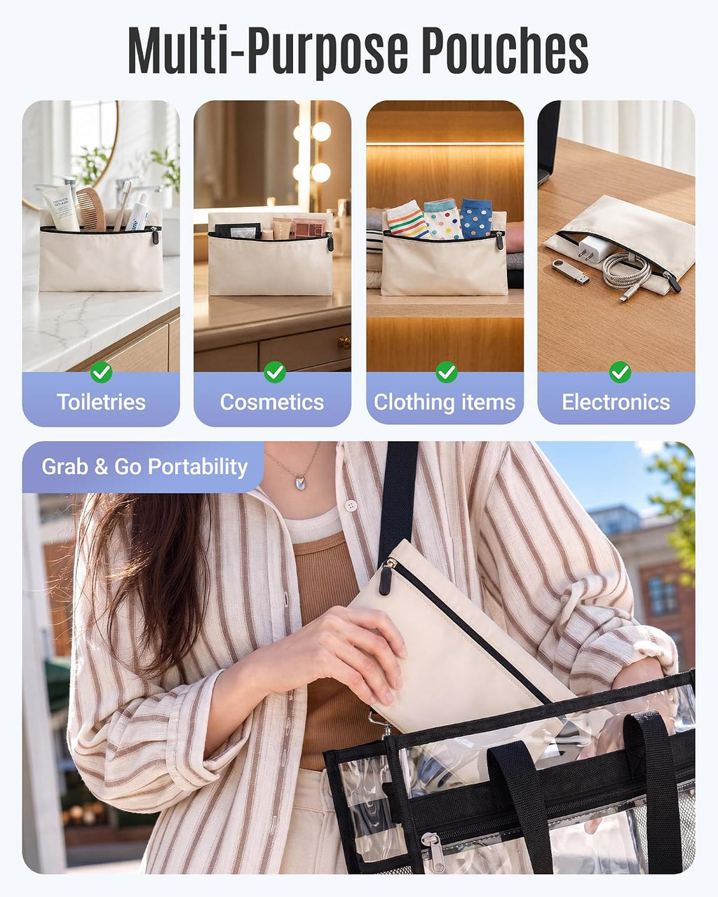 LIGHT FLIGHT 8 Set Packing Cubes for Travel, Cruise Ship Travel Essentials