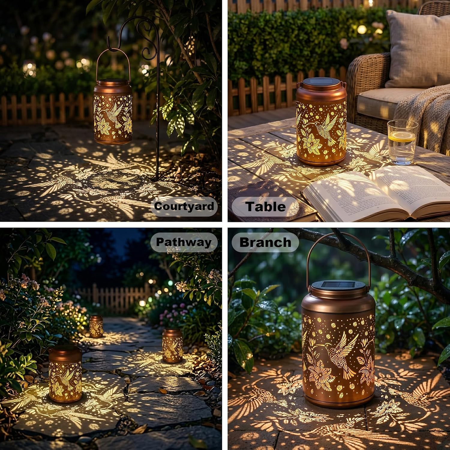 Cawalap Birthday Day Gifts for Women, Solar Lanterns Outdoor Waterproof