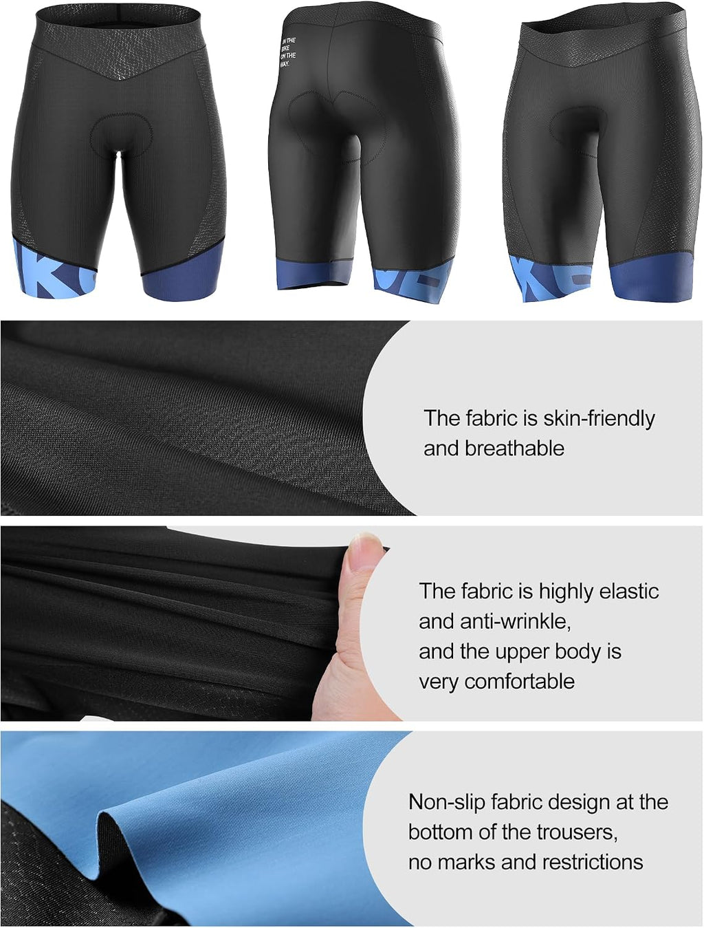 INBIKE Men's Cycling Jersey Set Quick-Dry Bike Shirts with Padded Shorts