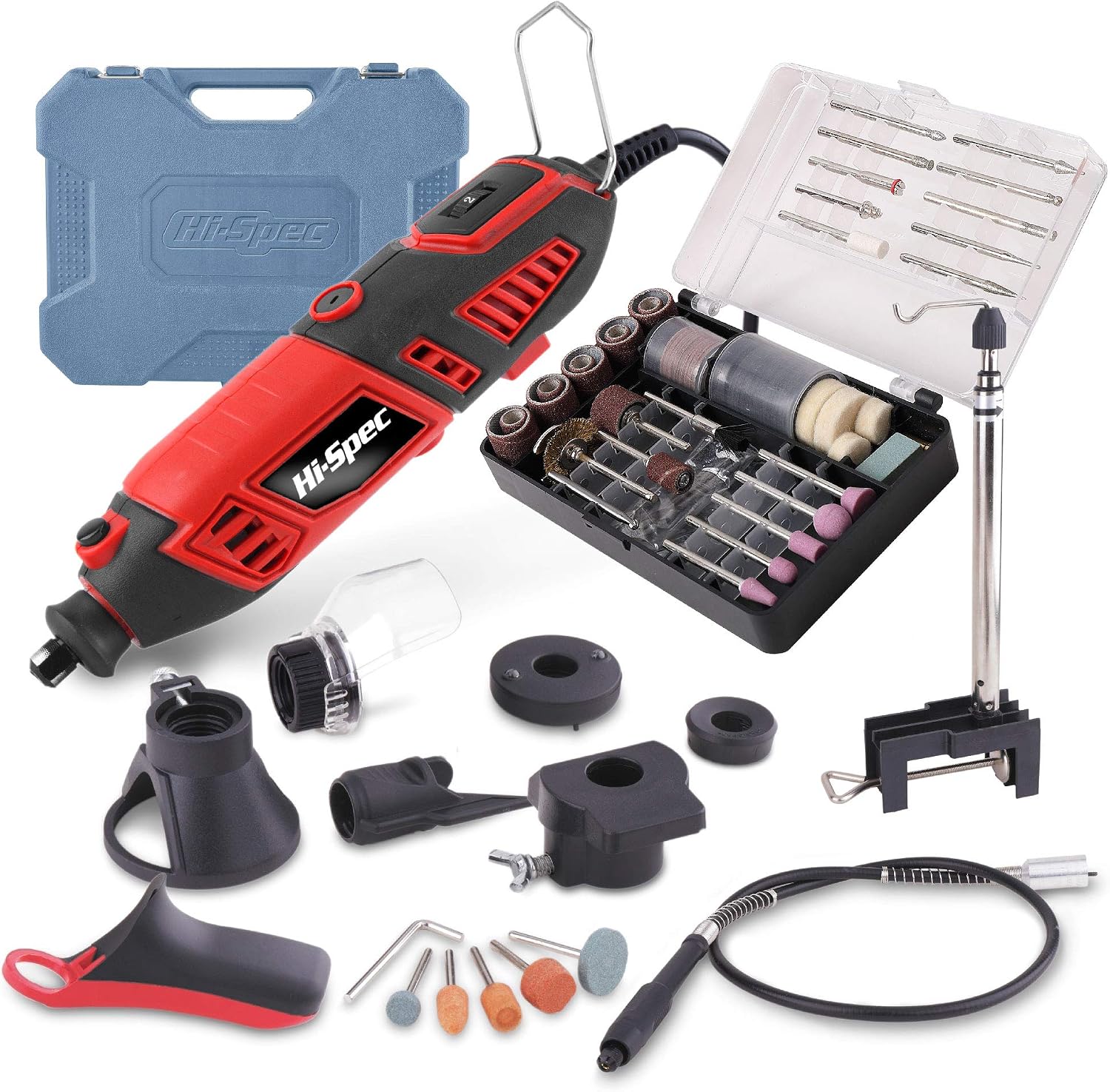 Hi-Spec Rotary Tool Kit 170W 1.4A with Dremel Compatible Bit Accessories