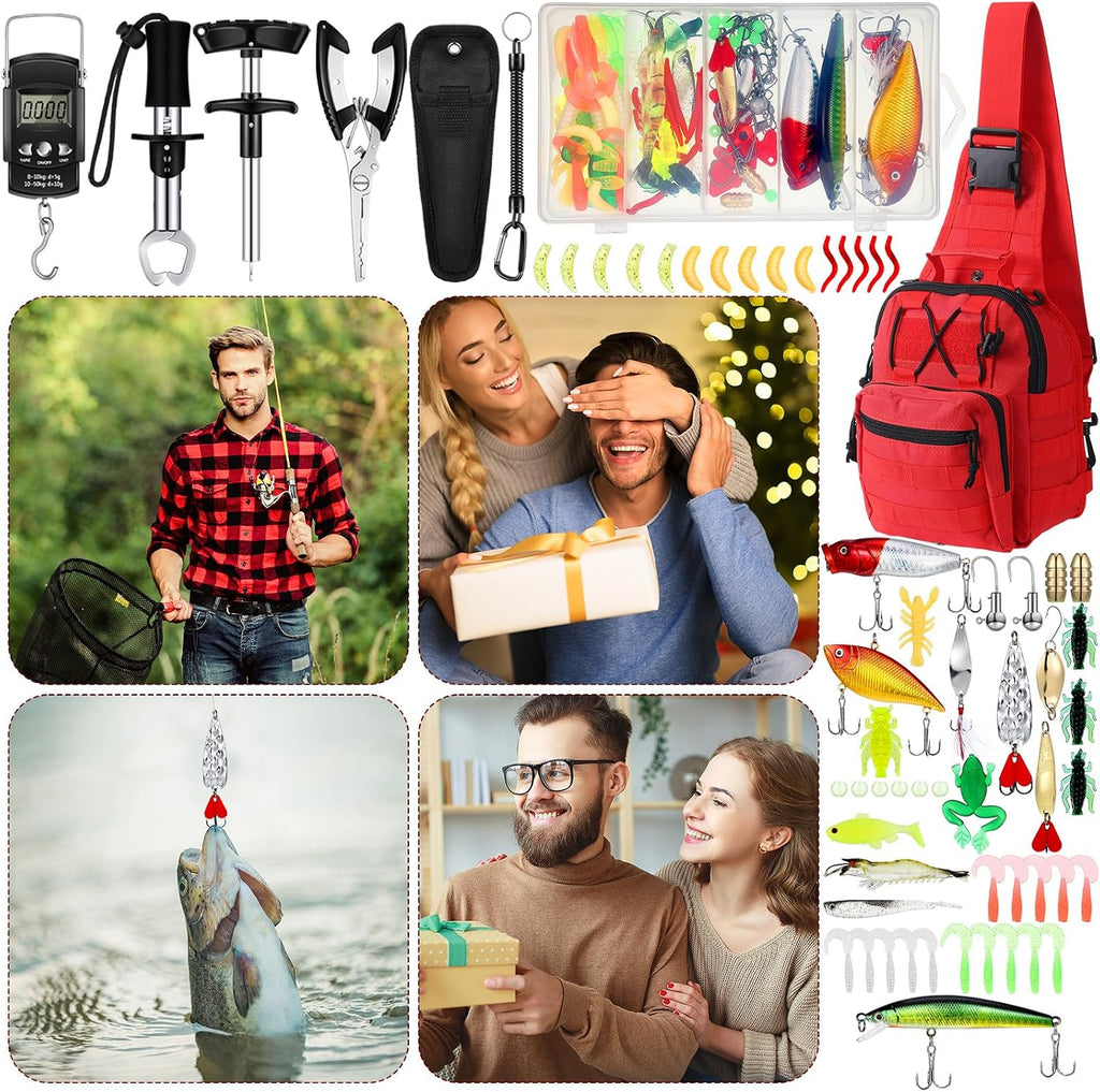 Sosation 134 Pcs Fishing Tool Beginner Starter Kit
