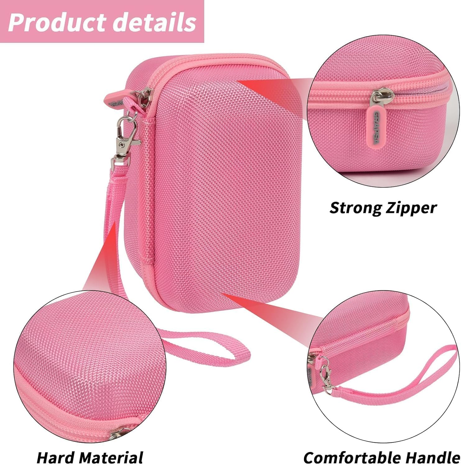 Digital Camera Case for Travel & Cruises, Case Only, Pink