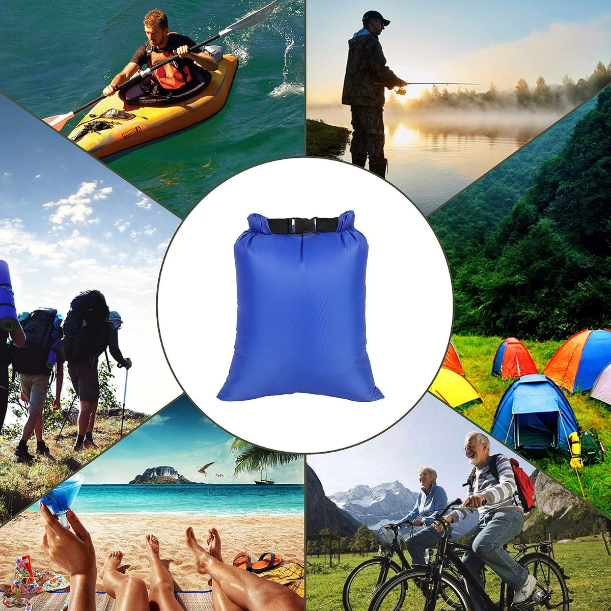 Dry Bags Waterproof Set, 5 Packs Ultralight Waterproof Bags Small Stuff Sack Water Proof Bag Dry Packs, Outdoor Dry Bag Keep Gear Dry for Backpacking Hiking Boating Camping Travel
