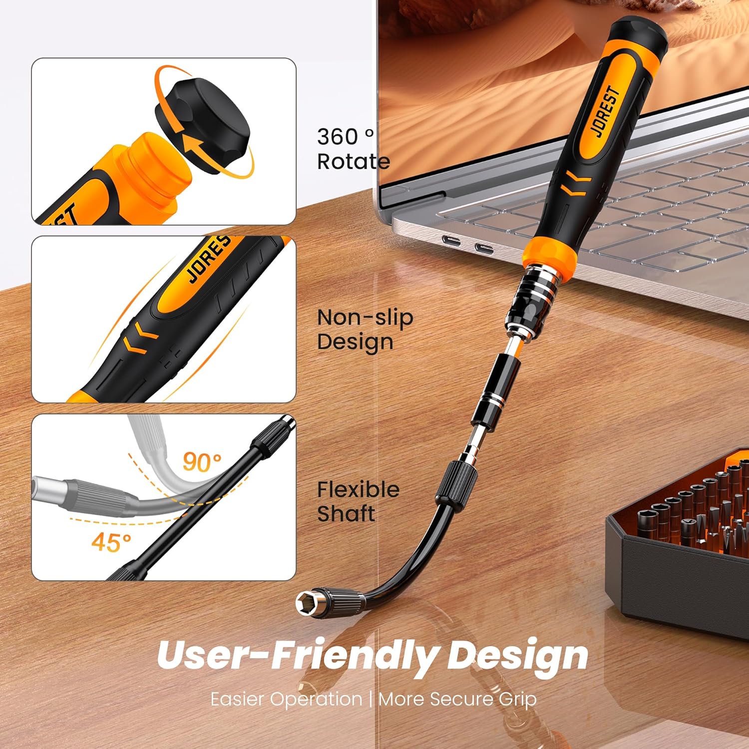 JOREST 115 in 1 Precision Screwdriver Set, Magnetic Electronics Tool Kit