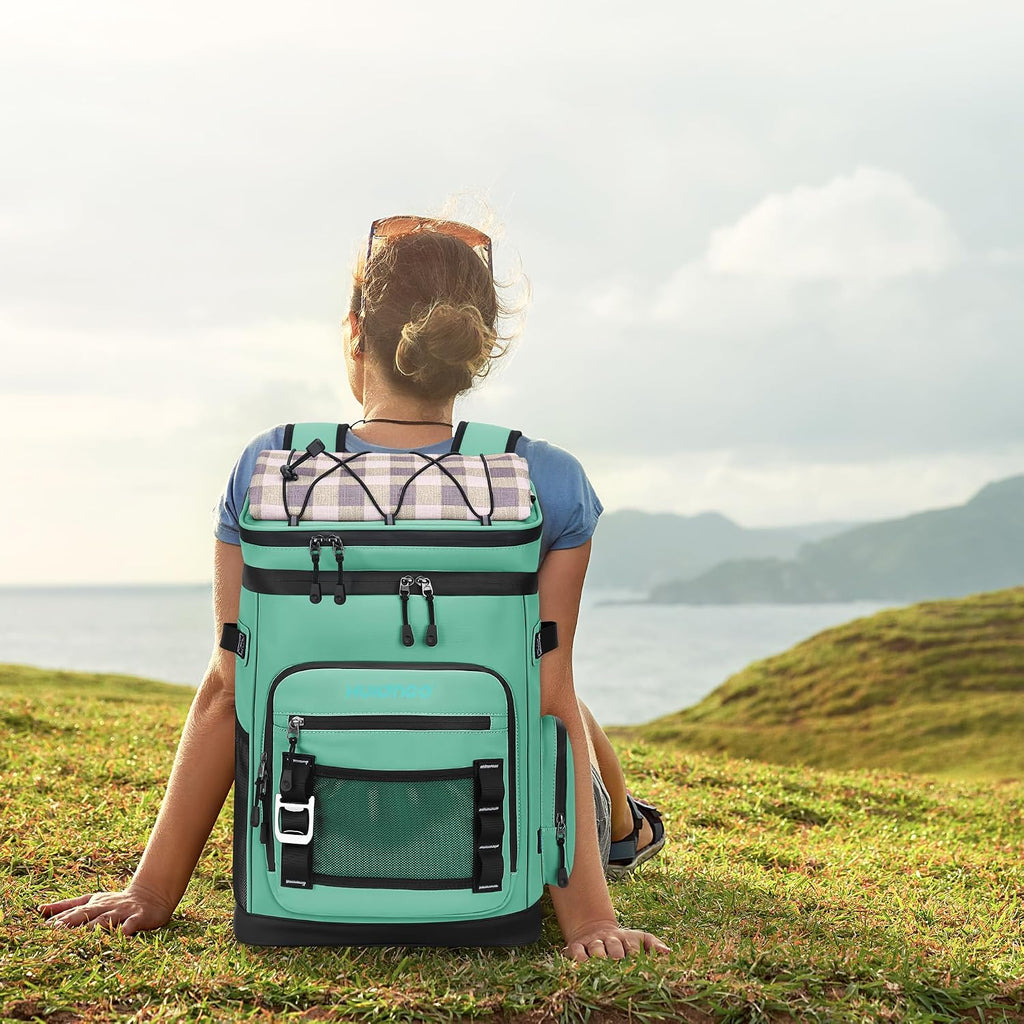 Hulongo Large Waterproof Insulated Cooler Backpack, 30L, 48Cans