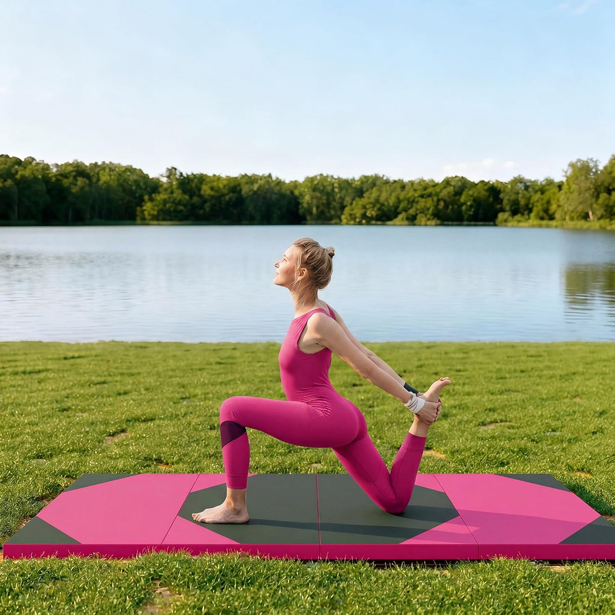 Polar Aurora 4'x8'x2 Thick Folding Gymnastics Exercise Mat Aerobics Stretching Yoga Mats