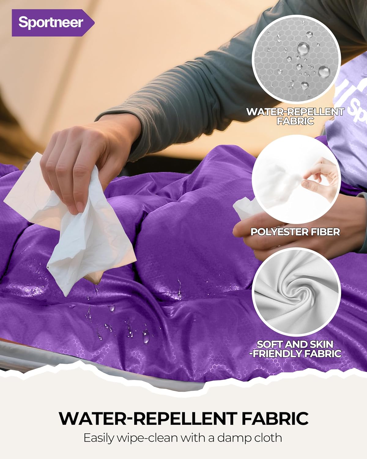 Sportneer Sleeping Bag for Adults Kid Waterproof lightweight Camping Hiking