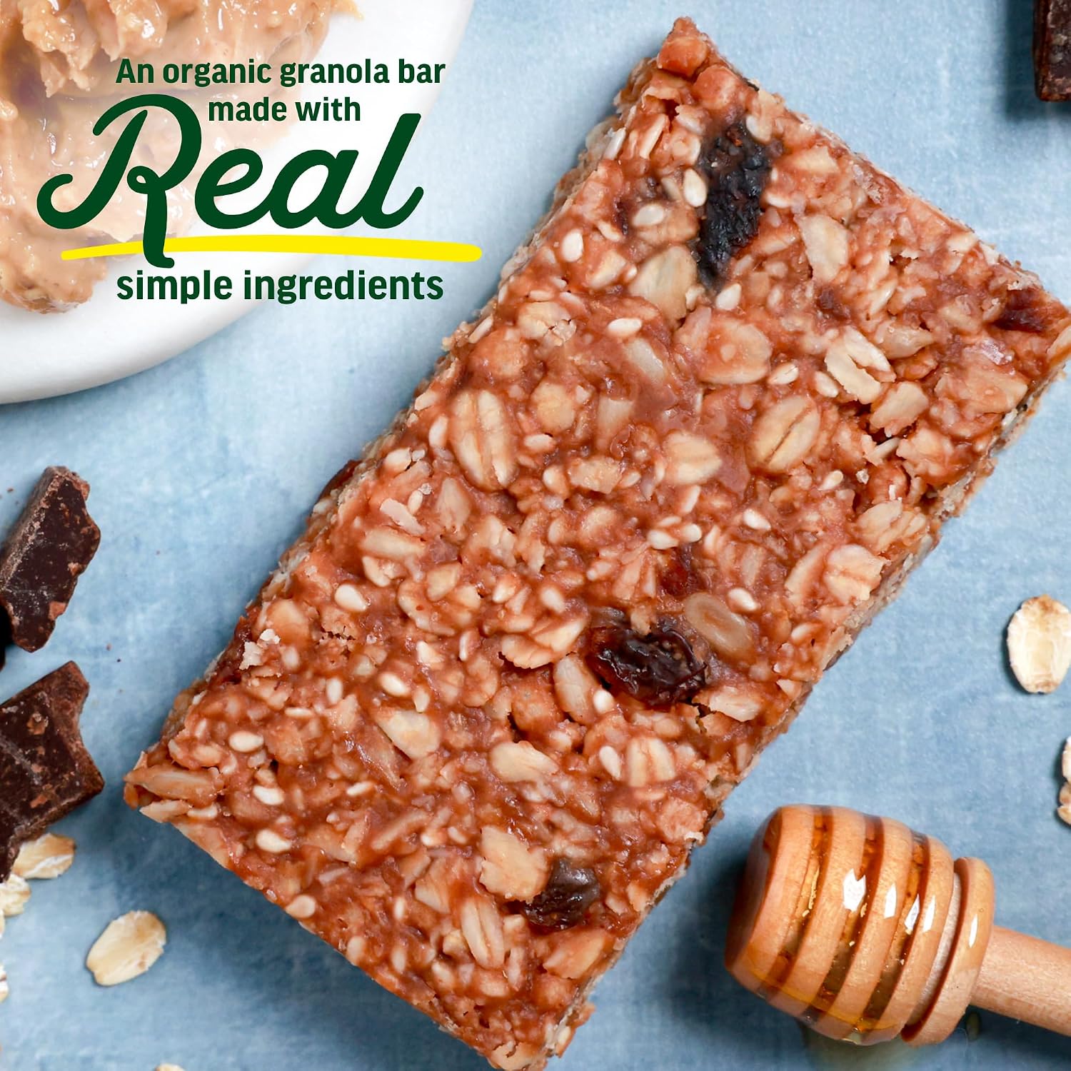 Kate's Real Food Organic Energy Bars Peanut Butter Dark Choc (Pack of 12)