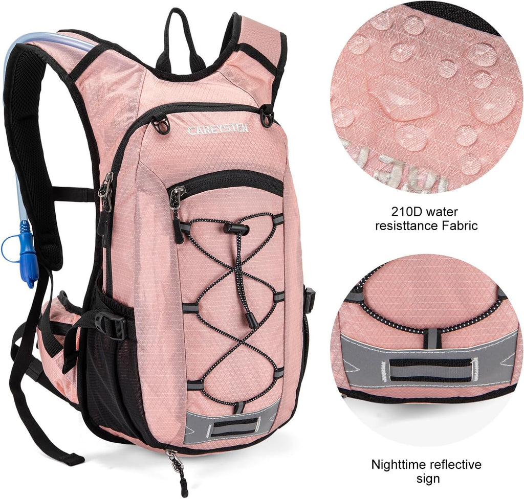 Hydrating Backpack 15LInsulated Hiking Bag with 2-Liter Water Bag