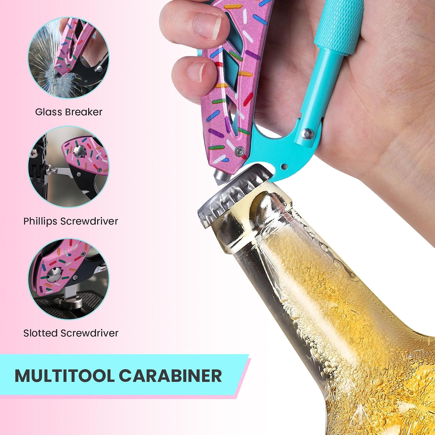FUNBRO 6-in-1 Multitool with Folding Pocket Knife, Bottle Opener
