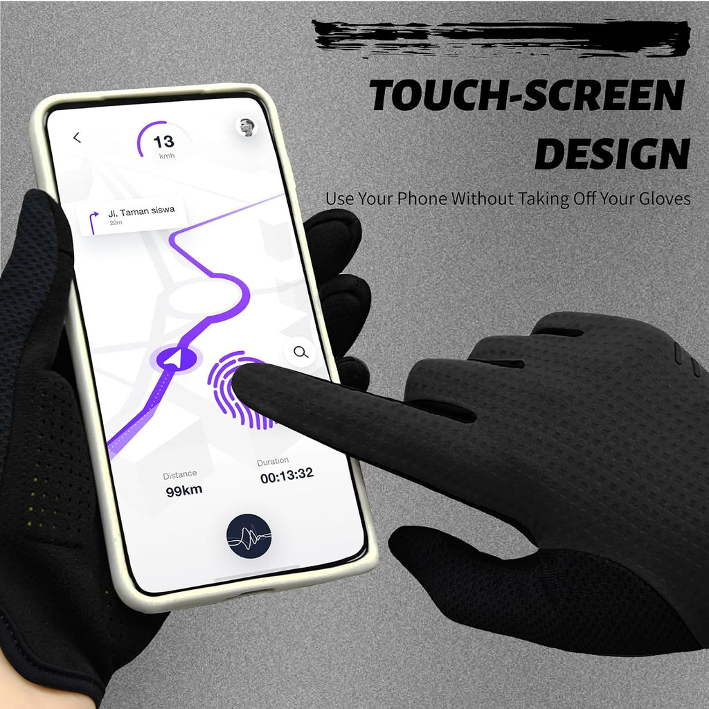VXW Bike Gloves for Men Women Cycling - with Reflective Strips &Anti-Slip Shock-Absorbing Pad for Bicycle/Mountain Bike/Workout/MTB/Gym