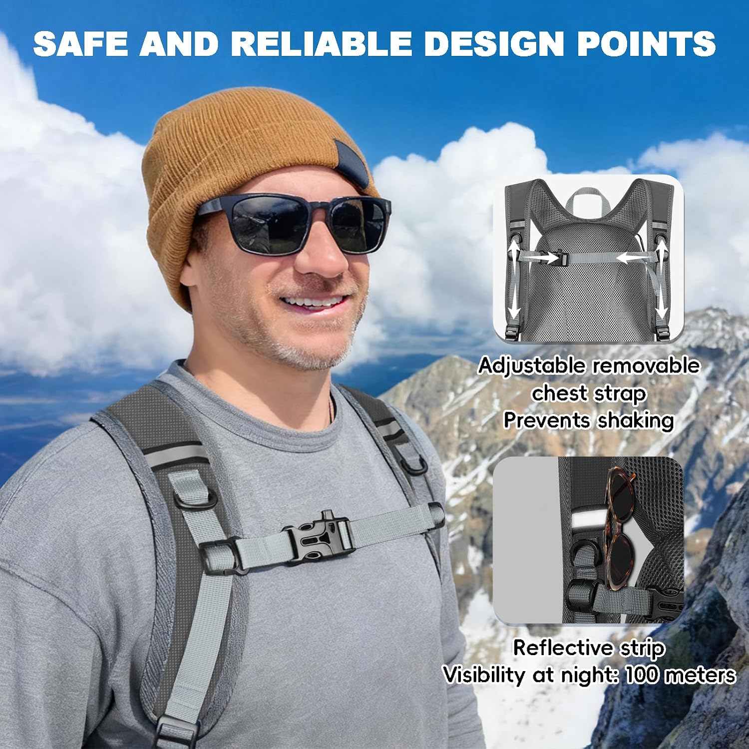 Seektop Packable Waterproof Hiking Backpack, 20L Lightweight Daypack