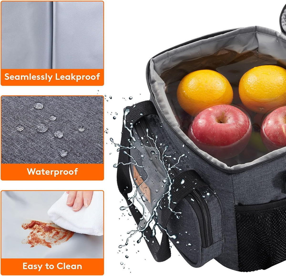 Lifewit Insulated Lunch Box for Men, Lunch Bag Cooler Women, 12-Can 9L