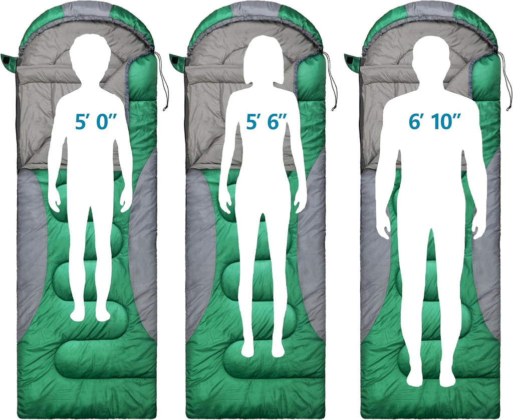 0 Degree Winter Sleeping Bags for Adults, Cold Weather Camping