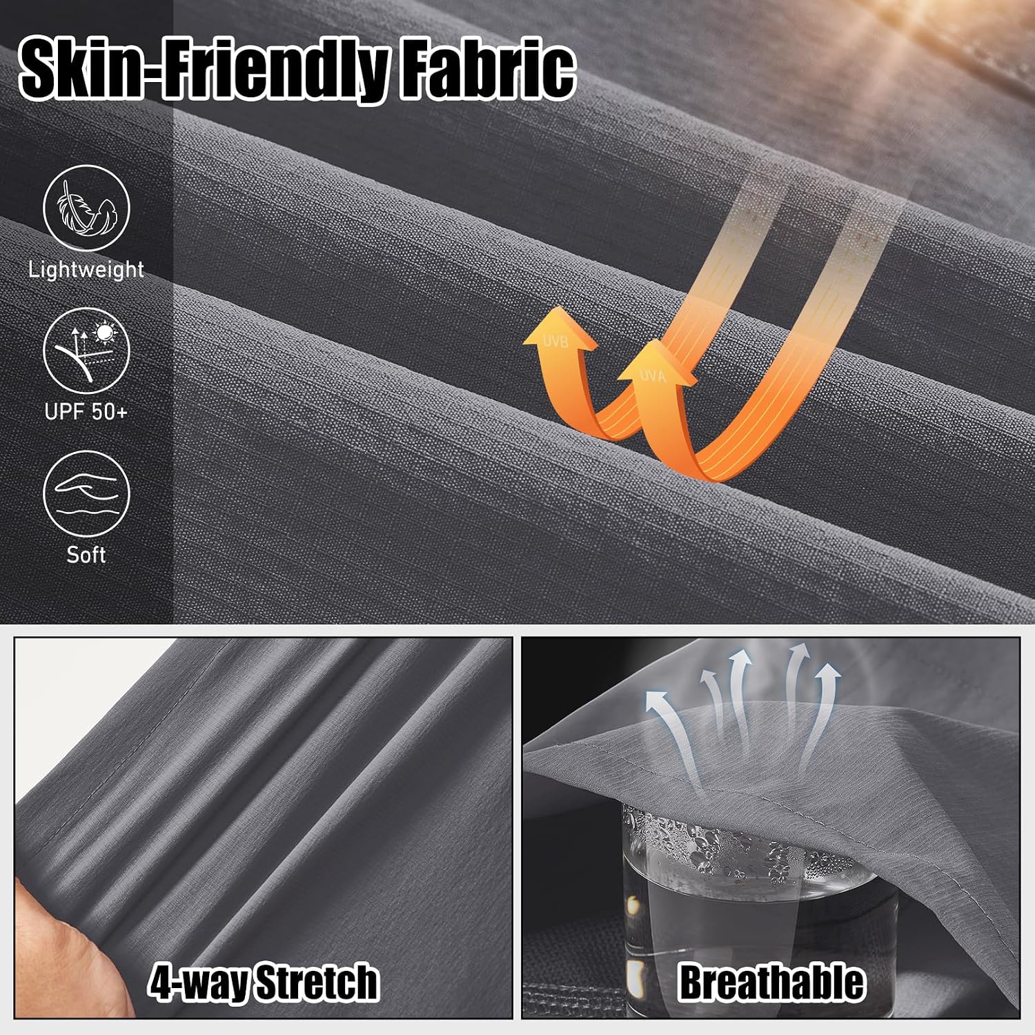 mixtiq Mens Hiking Convertible Pants Water-Resistant Quick Dry Pants