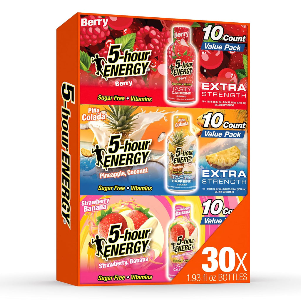 5-hour ENERGY VARIETY PACK, 30 Count, 1.93 Fl Oz Extra Strength Energy Shot