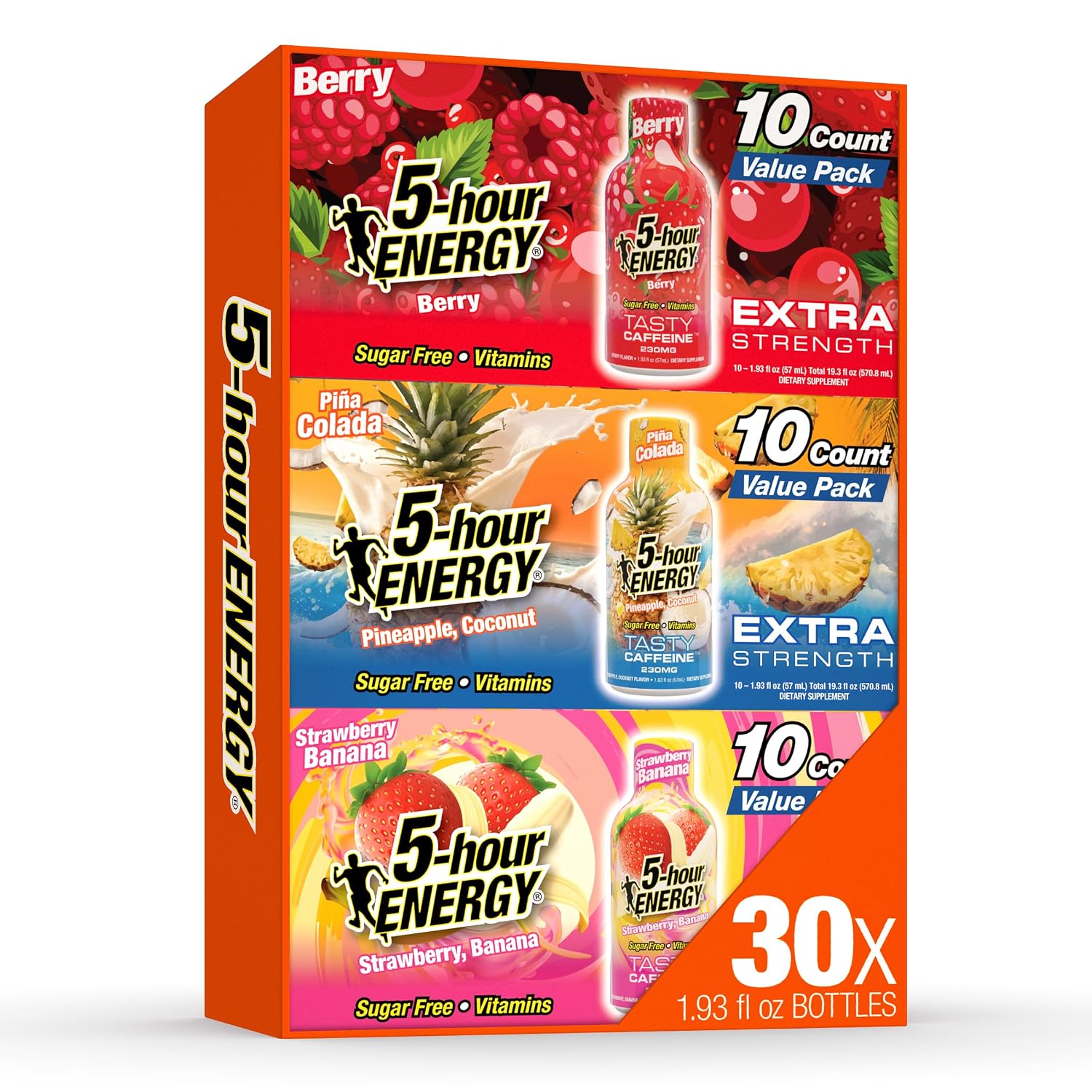 5-hour ENERGY VARIETY PACK, 30 Count, 1.93 Fl Oz Extra Strength Energy Shot