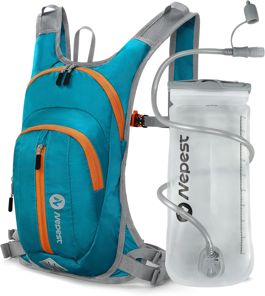 Nepest Hydration Pack Backpack with 2L Water Bladder Reflective Lightweight