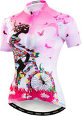 JPOJPO Womens Cycling Jersey,Bike Shirt Quick-Dry Breathable Reflective S-2XL Tops