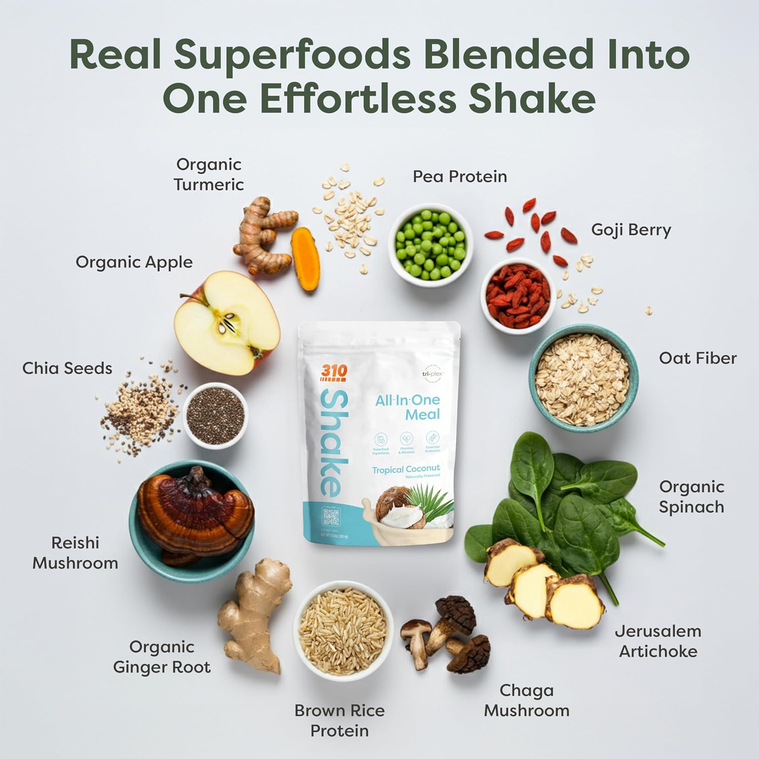 310 Nutrition All-In-One Meal Replacement Shake Powder - Tropical Coconut