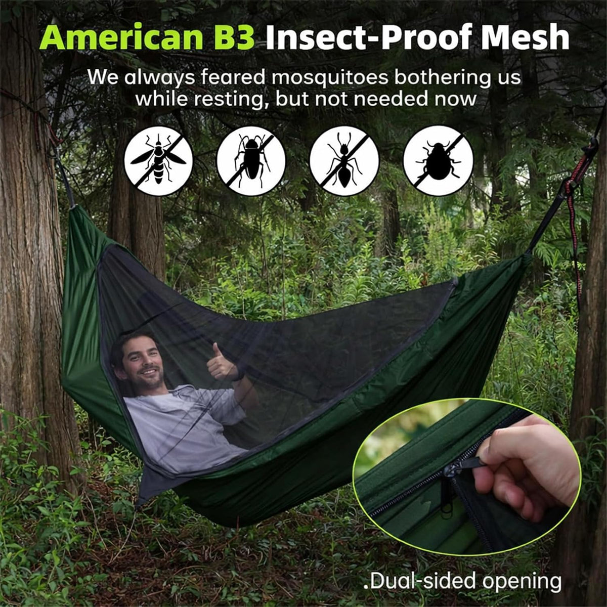 Camping Hammock with Mosquito Net