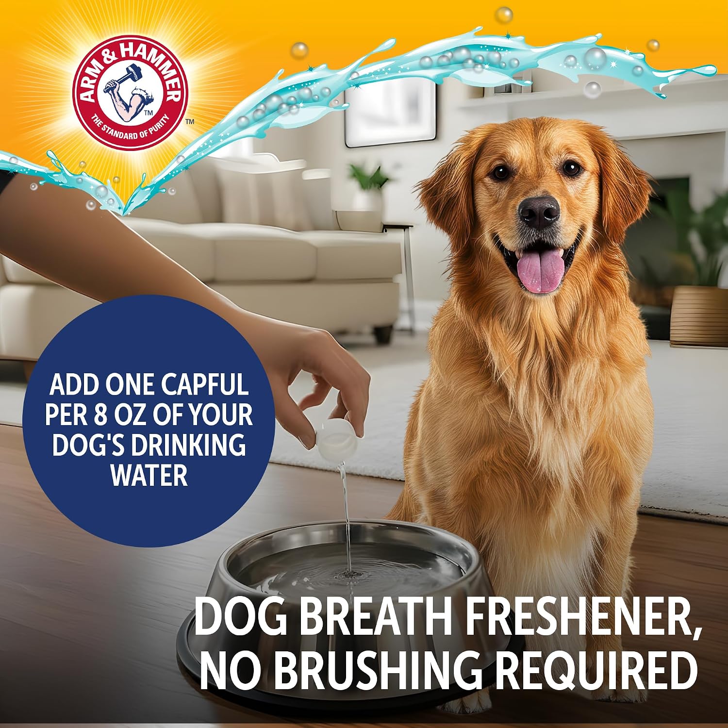 Arm & Hammer Complete Care Dog Dental Water Additive, 16 Fl Oz, 3-Pack