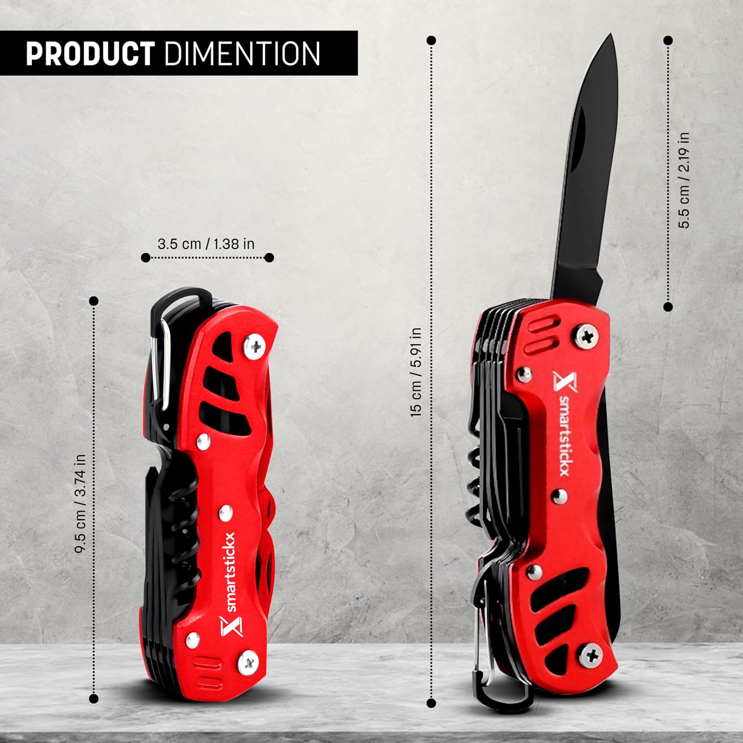 16 In 1 Multi tool Pocket Knife multitool Military Grade Steel: Swiss Style