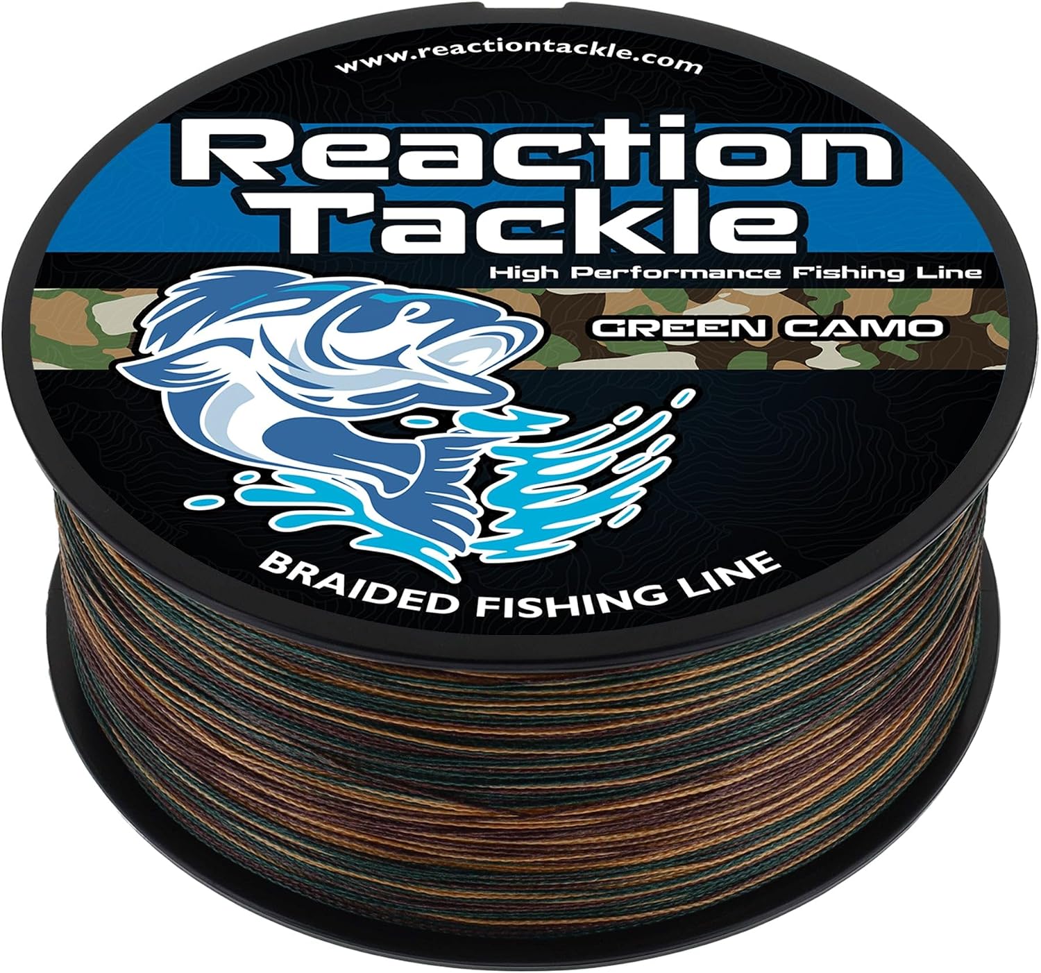 Reaction Tackle Braided Fishing Line - Pro Grade Power Performance for Saltwater or Freshwater Fish - Colored Fishing Line Braid for Extra Visibility